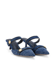 Gilliane Denim Mule in Dark Denim