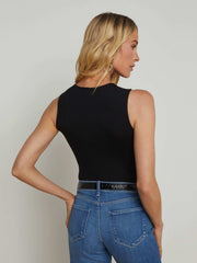 Amia Tank Bodysuit in Black