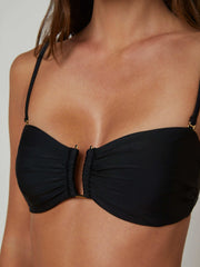 Krysta Bandeau Top in Black