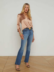 Dani Silk Blouse in Pecan