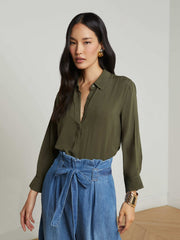 Marlene Blouse in Army