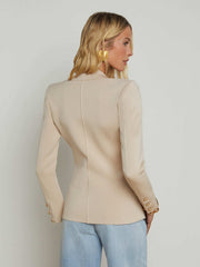 Chamberlain Knit Blazer in Champagne/Gold