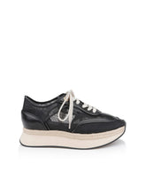 Iris Mesh Platform Sneaker in Black Mesh