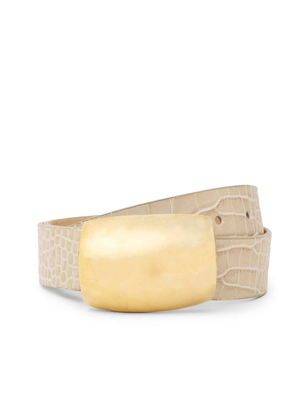 Milou Belt in Ivory Croc Embossed