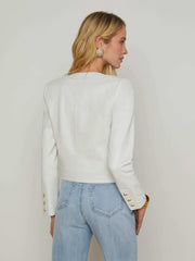 Jayde Leather Jacket in White