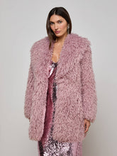 Toira Faux Fur Coat in Light Mauve