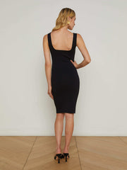 Soleil Knit Dress in Black/Gold
