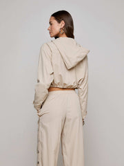 Bronwyn Cropped Windbreaker in Cement