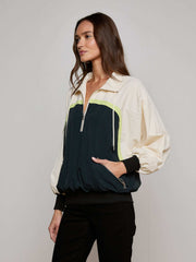 Aurelia Windbreaker in Black/Cream/Lime