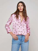 Dani Silk Blouse in Blush/Bronze Bulls Head