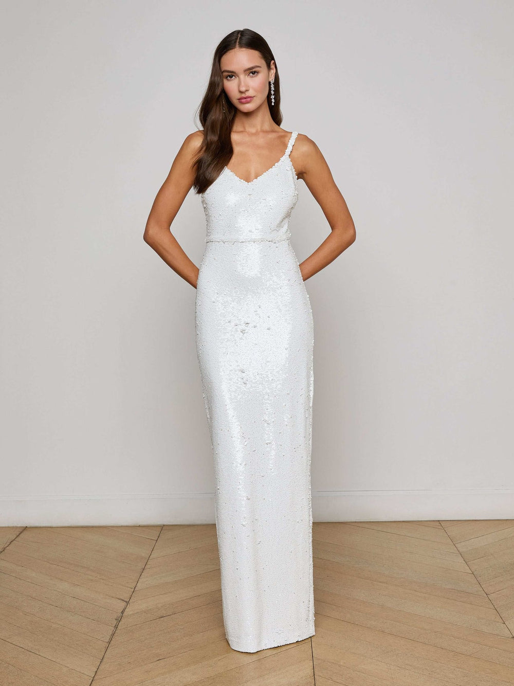 Karma Sequin Maxi Dress in White Sequin