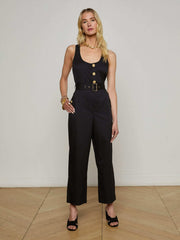 Branca Poplin Jumpsuit in Black