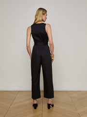Branca Poplin Jumpsuit in Black