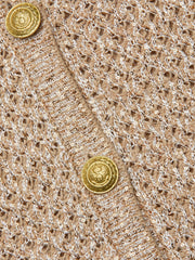 Blanca Sequin Cardigan in Natural Multi/Gold