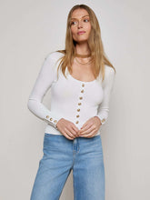 Lanetta Top in White/Gold