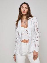 Clementine Lace Blazer in White