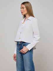 Cosette Shirt in White/Gold