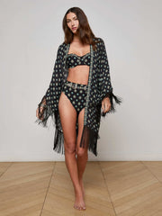 Caterina Cover-Up Kimono in Black