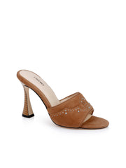 Lille Suede Open-Toe Mule in Sand Suede