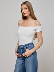 Adana Off-The-Shoulder Bodysuit in White