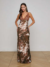 Susanna Silk Lace Dress in Multi Cowprint