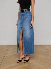Rysa Jean Maxi Skirt in Woodrow