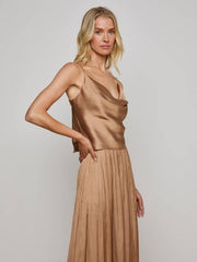 Calista Satin Camisole in Ginger Snap