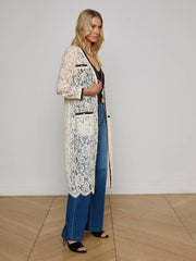 Whisper Lace Cardigan Dress in Ecru