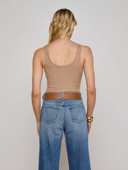 Nica Scoopneck Bodysuit in Ginger Snap