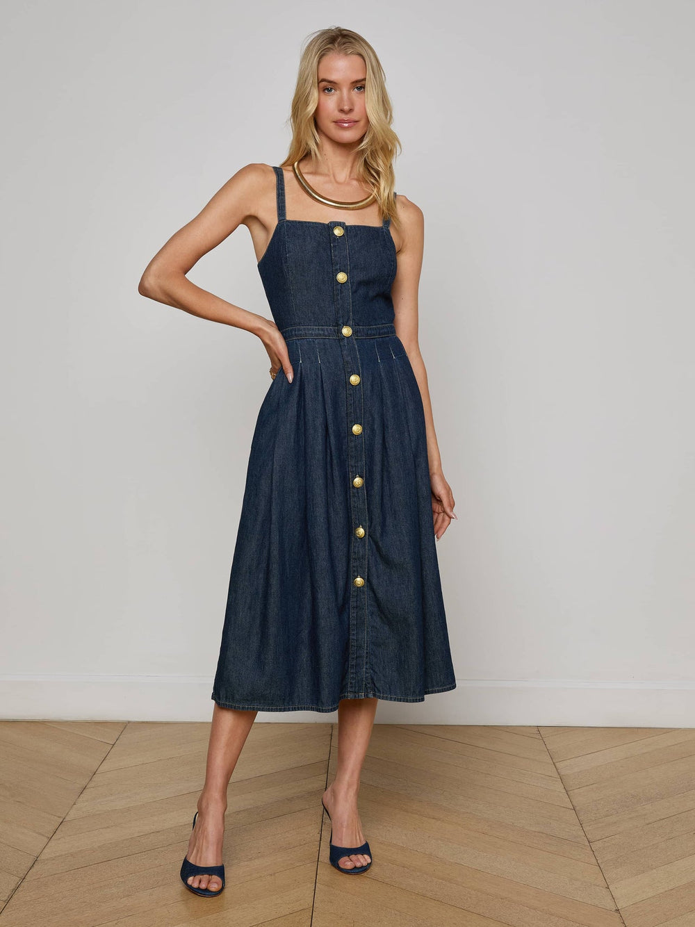 Esmeralda Chambray Dress in Raleigh