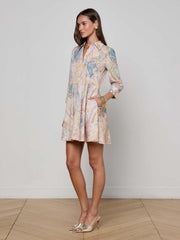 Meadow Mini Shirt Dress in Multi Western Paisley