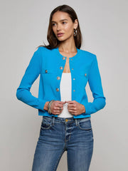 Toulouse Cardigan in Dresden Blue/Nickel