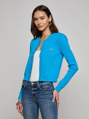 Toulouse Cardigan in Dresden Blue/Nickel