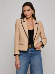 Wylla Tweed Blazer in Cappuccino/Black