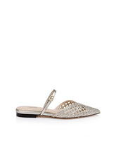 Jacklyn Leather Flat Mule in Gold Leather