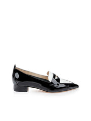 Maelys Patent Leather Loafer in Black/White Patent