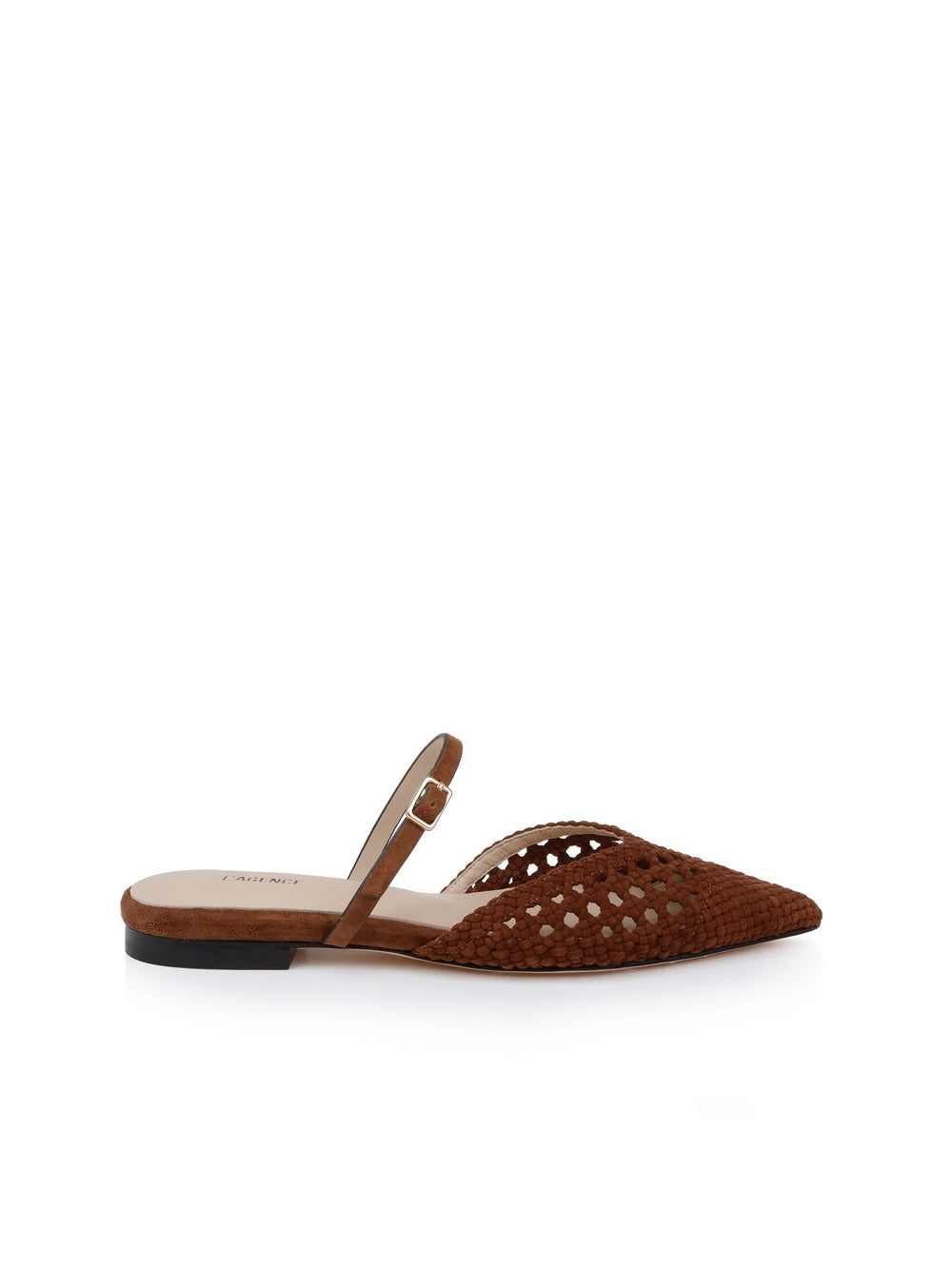 Jacklyn Suede Flat Mule in Buckskin Suede