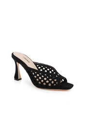 Jacques Suede Mule in Black Suede