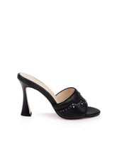 Lille Leather Open-Toe Mule in Black Leather