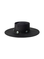 Adilah Wide-Brim Fedora in Black