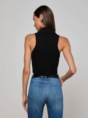 Zadie Knit Vest in Black/Gold