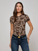 Ressi Fitted Tee in Cinnamon Swirl Paisley Leopard