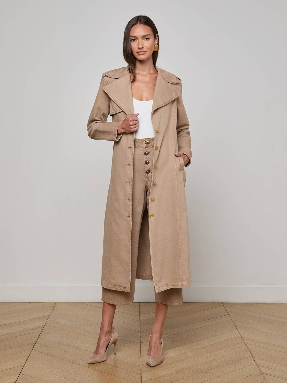 Zavia Jean Trench Coat in Dark Cappuccino