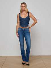 Elysia Zip Corset Tank in Rampart