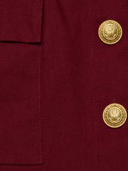 Midy Button-Front Dress in Black Cherry