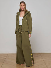 Geovana Hooded Windbreaker in Pine