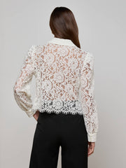 Anita Lace Blouse in Ivory