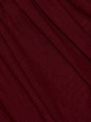Gelina Mesh Bodysuit in Black Cherry
