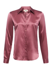Tyler Silk Blouse in Dark Mauve