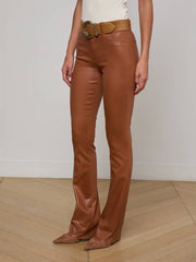 Selma Coated Bootcut Jean in Cognac Coated